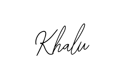 The best way (Bearetta-2O07w) to make a short signature is to pick only two or three words in your name. The name Khalu include a total of six letters. For converting this name. Khalu signature style 12 images and pictures png