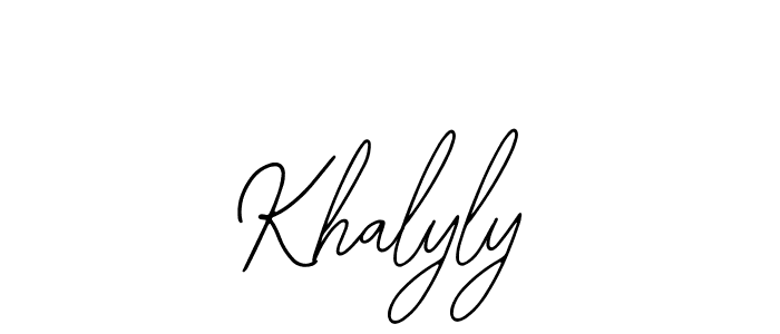 Create a beautiful signature design for name Khalyly. With this signature (Bearetta-2O07w) fonts, you can make a handwritten signature for free. Khalyly signature style 12 images and pictures png