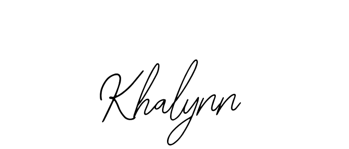 How to make Khalynn name signature. Use Bearetta-2O07w style for creating short signs online. This is the latest handwritten sign. Khalynn signature style 12 images and pictures png