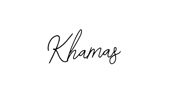 Make a beautiful signature design for name Khamas. With this signature (Bearetta-2O07w) style, you can create a handwritten signature for free. Khamas signature style 12 images and pictures png