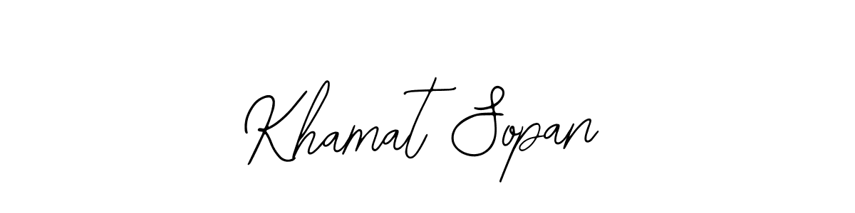 Design your own signature with our free online signature maker. With this signature software, you can create a handwritten (Bearetta-2O07w) signature for name Khamat Sopan. Khamat Sopan signature style 12 images and pictures png