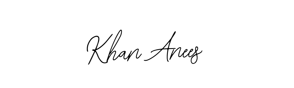 if you are searching for the best signature style for your name Khan Anees. so please give up your signature search. here we have designed multiple signature styles  using Bearetta-2O07w. Khan Anees signature style 12 images and pictures png