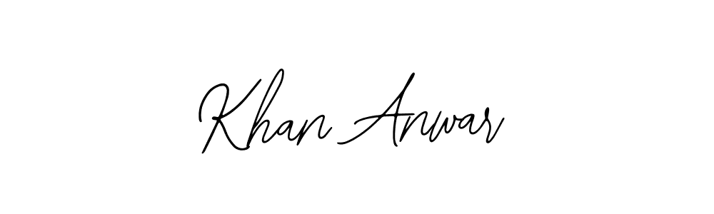 if you are searching for the best signature style for your name Khan Anwar. so please give up your signature search. here we have designed multiple signature styles  using Bearetta-2O07w. Khan Anwar signature style 12 images and pictures png