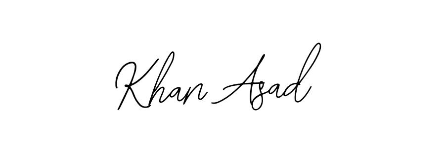 Also You can easily find your signature by using the search form. We will create Khan Asad name handwritten signature images for you free of cost using Bearetta-2O07w sign style. Khan Asad signature style 12 images and pictures png