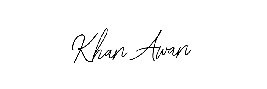 Bearetta-2O07w is a professional signature style that is perfect for those who want to add a touch of class to their signature. It is also a great choice for those who want to make their signature more unique. Get Khan Awan name to fancy signature for free. Khan Awan signature style 12 images and pictures png