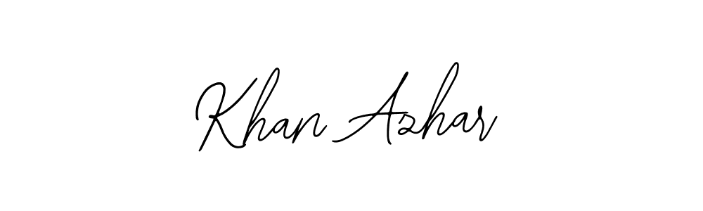 Also You can easily find your signature by using the search form. We will create Khan Azhar name handwritten signature images for you free of cost using Bearetta-2O07w sign style. Khan Azhar signature style 12 images and pictures png