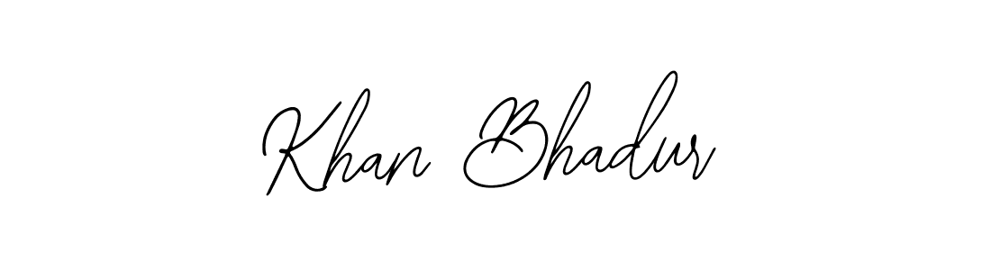 Use a signature maker to create a handwritten signature online. With this signature software, you can design (Bearetta-2O07w) your own signature for name Khan Bhadur. Khan Bhadur signature style 12 images and pictures png