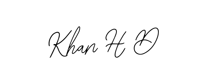 How to make Khan H D name signature. Use Bearetta-2O07w style for creating short signs online. This is the latest handwritten sign. Khan H D signature style 12 images and pictures png