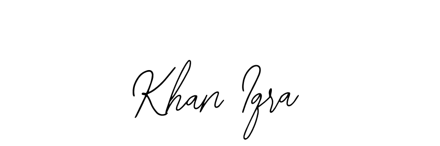 Make a beautiful signature design for name Khan Iqra. With this signature (Bearetta-2O07w) style, you can create a handwritten signature for free. Khan Iqra signature style 12 images and pictures png