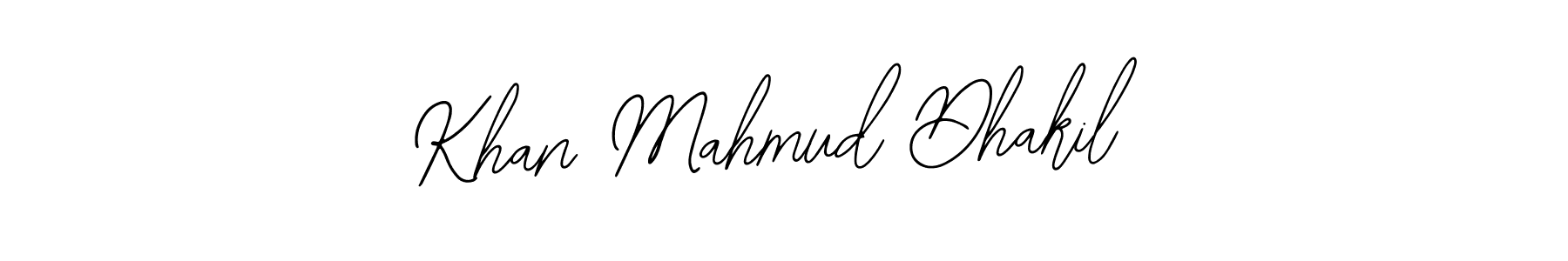 Use a signature maker to create a handwritten signature online. With this signature software, you can design (Bearetta-2O07w) your own signature for name Khan Mahmud Dhakil. Khan Mahmud Dhakil signature style 12 images and pictures png