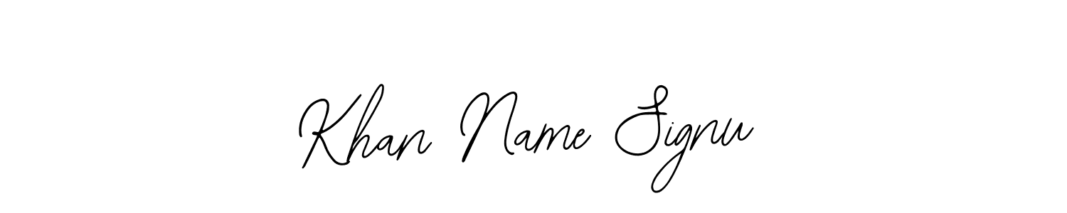 How to make Khan Name Signu signature? Bearetta-2O07w is a professional autograph style. Create handwritten signature for Khan Name Signu name. Khan Name Signu signature style 12 images and pictures png