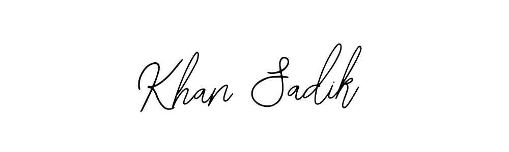 How to make Khan Sadik name signature. Use Bearetta-2O07w style for creating short signs online. This is the latest handwritten sign. Khan Sadik signature style 12 images and pictures png