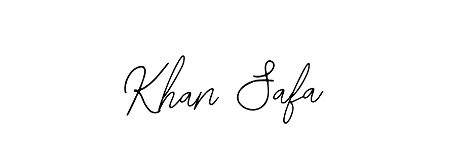 Use a signature maker to create a handwritten signature online. With this signature software, you can design (Bearetta-2O07w) your own signature for name Khan Safa. Khan Safa signature style 12 images and pictures png