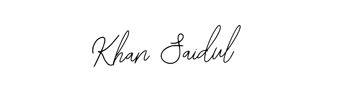 How to make Khan Saidul signature? Bearetta-2O07w is a professional autograph style. Create handwritten signature for Khan Saidul name. Khan Saidul signature style 12 images and pictures png