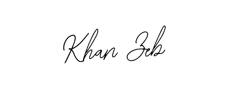 Use a signature maker to create a handwritten signature online. With this signature software, you can design (Bearetta-2O07w) your own signature for name Khan Zeb. Khan Zeb signature style 12 images and pictures png