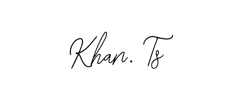 if you are searching for the best signature style for your name Khan. Ts. so please give up your signature search. here we have designed multiple signature styles  using Bearetta-2O07w. Khan. Ts signature style 12 images and pictures png