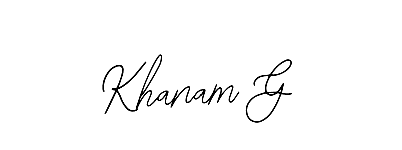 How to make Khanam G signature? Bearetta-2O07w is a professional autograph style. Create handwritten signature for Khanam G name. Khanam G signature style 12 images and pictures png