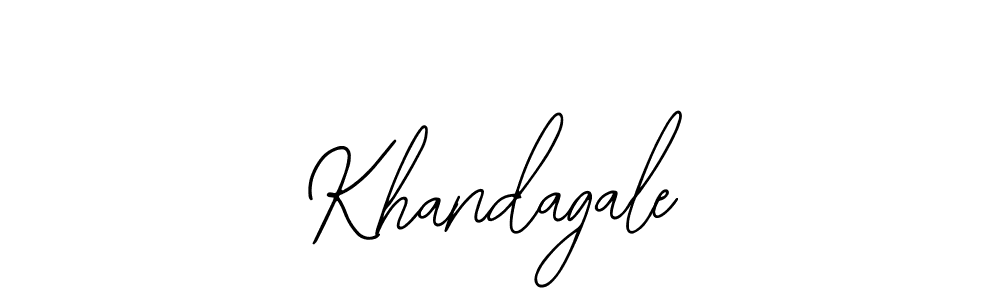 How to make Khandagale signature? Bearetta-2O07w is a professional autograph style. Create handwritten signature for Khandagale name. Khandagale signature style 12 images and pictures png