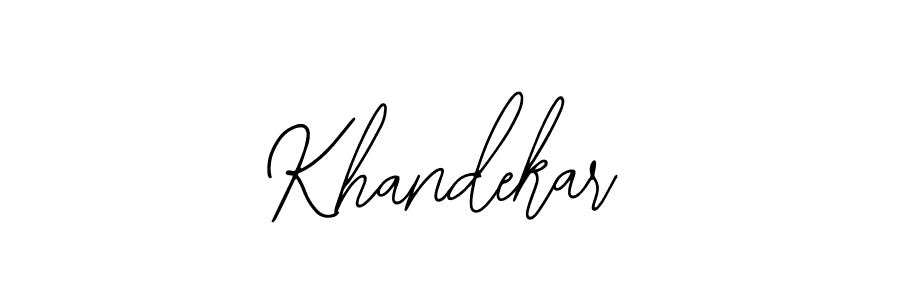 How to make Khandekar signature? Bearetta-2O07w is a professional autograph style. Create handwritten signature for Khandekar name. Khandekar signature style 12 images and pictures png