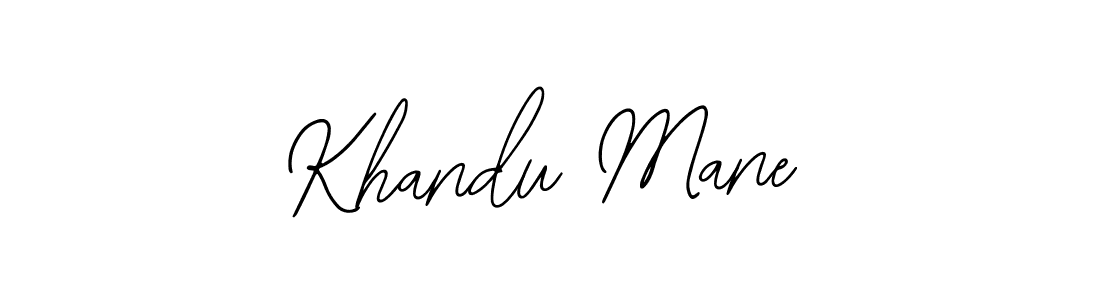 How to make Khandu Mane name signature. Use Bearetta-2O07w style for creating short signs online. This is the latest handwritten sign. Khandu Mane signature style 12 images and pictures png