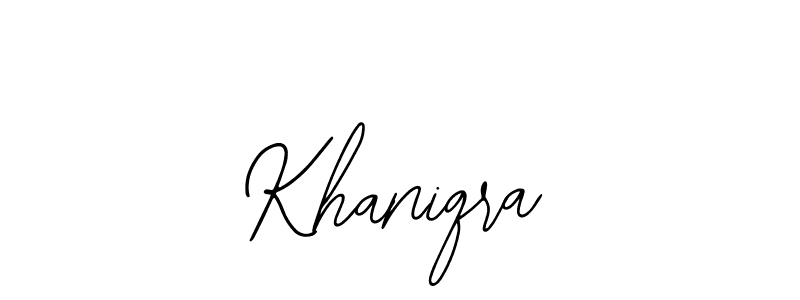 Design your own signature with our free online signature maker. With this signature software, you can create a handwritten (Bearetta-2O07w) signature for name Khaniqra. Khaniqra signature style 12 images and pictures png