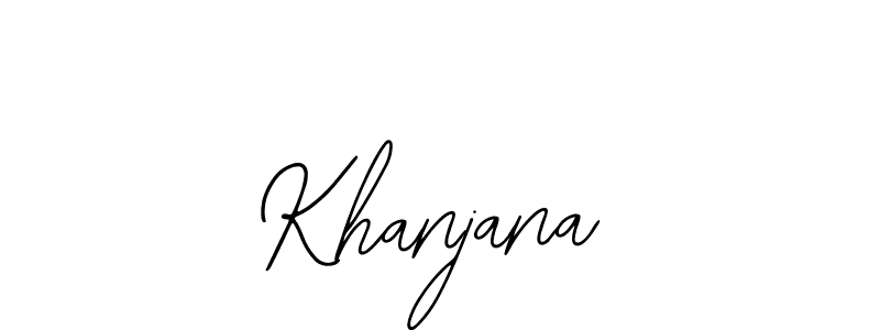 You should practise on your own different ways (Bearetta-2O07w) to write your name (Khanjana) in signature. don't let someone else do it for you. Khanjana signature style 12 images and pictures png