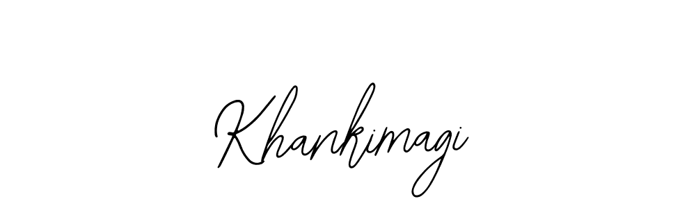 Design your own signature with our free online signature maker. With this signature software, you can create a handwritten (Bearetta-2O07w) signature for name Khankimagi. Khankimagi signature style 12 images and pictures png