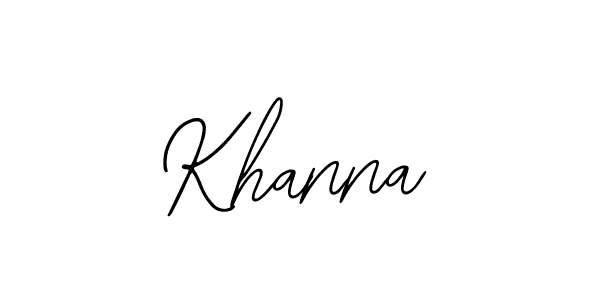 How to make Khanna name signature. Use Bearetta-2O07w style for creating short signs online. This is the latest handwritten sign. Khanna signature style 12 images and pictures png