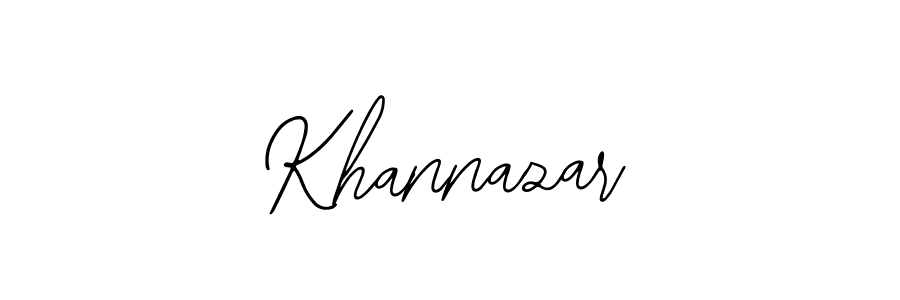 You should practise on your own different ways (Bearetta-2O07w) to write your name (Khannazar) in signature. don't let someone else do it for you. Khannazar signature style 12 images and pictures png