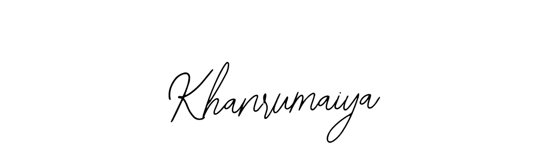 if you are searching for the best signature style for your name Khanrumaiya. so please give up your signature search. here we have designed multiple signature styles  using Bearetta-2O07w. Khanrumaiya signature style 12 images and pictures png