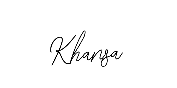 if you are searching for the best signature style for your name Khansa. so please give up your signature search. here we have designed multiple signature styles  using Bearetta-2O07w. Khansa signature style 12 images and pictures png