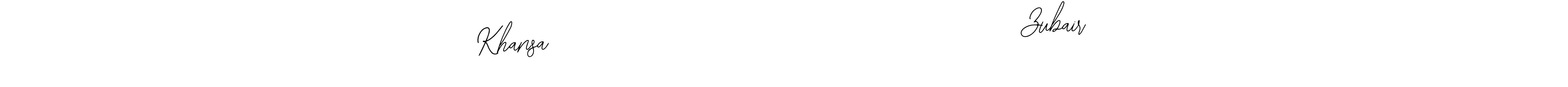 It looks lik you need a new signature style for name Khansa                                          Zubair. Design unique handwritten (Bearetta-2O07w) signature with our free signature maker in just a few clicks. Khansa                                          Zubair signature style 12 images and pictures png