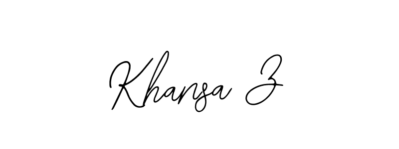 Create a beautiful signature design for name Khansa Z. With this signature (Bearetta-2O07w) fonts, you can make a handwritten signature for free. Khansa Z signature style 12 images and pictures png