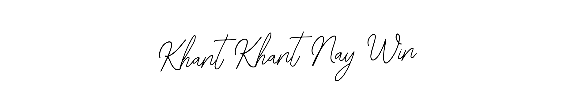 The best way (Bearetta-2O07w) to make a short signature is to pick only two or three words in your name. The name Khant Khant Nay Win include a total of six letters. For converting this name. Khant Khant Nay Win signature style 12 images and pictures png