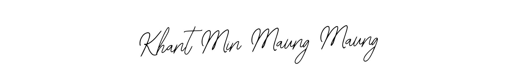 The best way (Bearetta-2O07w) to make a short signature is to pick only two or three words in your name. The name Khant Min Maung Maung include a total of six letters. For converting this name. Khant Min Maung Maung signature style 12 images and pictures png
