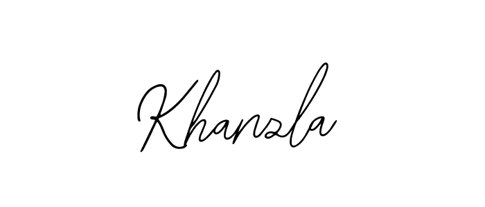 How to make Khanzla name signature. Use Bearetta-2O07w style for creating short signs online. This is the latest handwritten sign. Khanzla signature style 12 images and pictures png