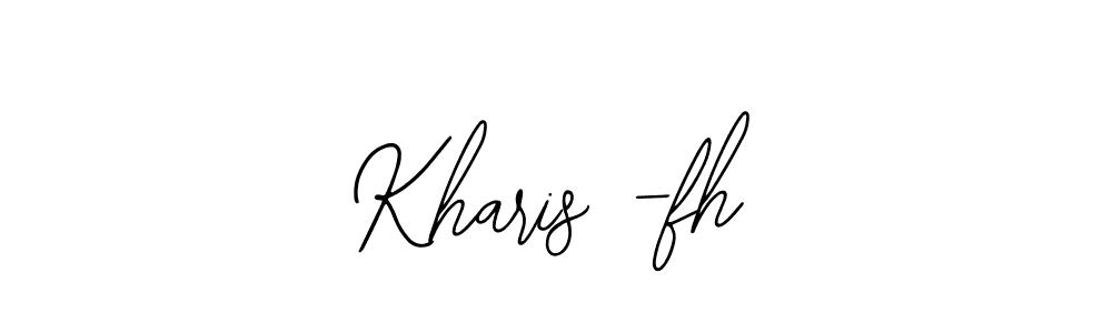 Bearetta-2O07w is a professional signature style that is perfect for those who want to add a touch of class to their signature. It is also a great choice for those who want to make their signature more unique. Get Kharis -fh name to fancy signature for free. Kharis -fh signature style 12 images and pictures png