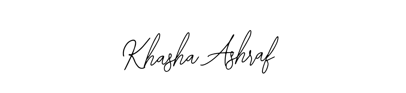 You should practise on your own different ways (Bearetta-2O07w) to write your name (Khasha Ashraf) in signature. don't let someone else do it for you. Khasha Ashraf signature style 12 images and pictures png