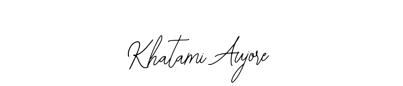Check out images of Autograph of Khatami Aujore name. Actor Khatami Aujore Signature Style. Bearetta-2O07w is a professional sign style online. Khatami Aujore signature style 12 images and pictures png