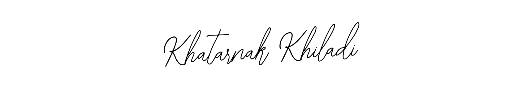 Similarly Bearetta-2O07w is the best handwritten signature design. Signature creator online .You can use it as an online autograph creator for name Khatarnak Khiladi. Khatarnak Khiladi signature style 12 images and pictures png