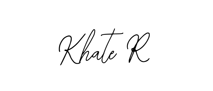 Similarly Bearetta-2O07w is the best handwritten signature design. Signature creator online .You can use it as an online autograph creator for name Khate R. Khate R signature style 12 images and pictures png