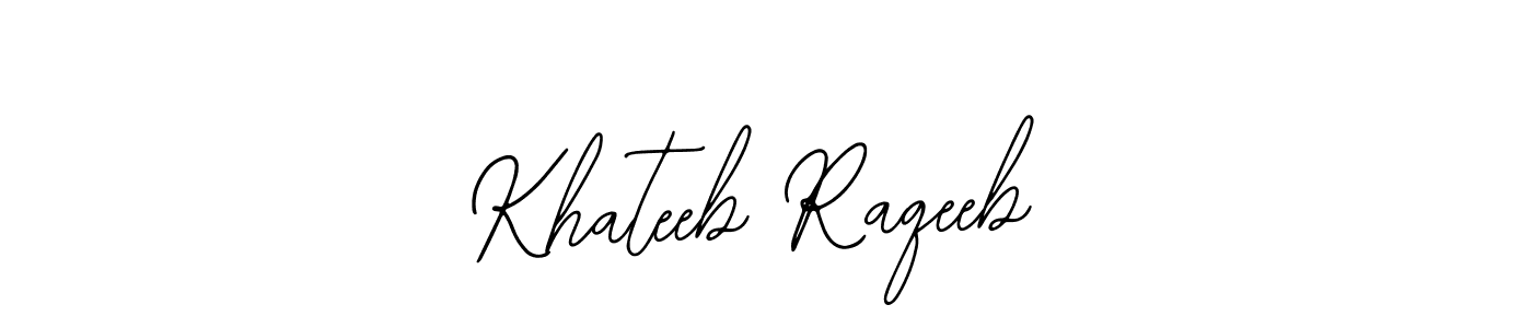 Also You can easily find your signature by using the search form. We will create Khateeb Raqeeb name handwritten signature images for you free of cost using Bearetta-2O07w sign style. Khateeb Raqeeb signature style 12 images and pictures png