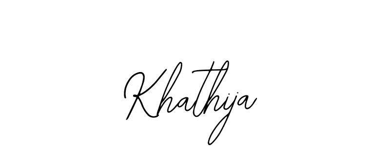 Design your own signature with our free online signature maker. With this signature software, you can create a handwritten (Bearetta-2O07w) signature for name Khathija. Khathija signature style 12 images and pictures png