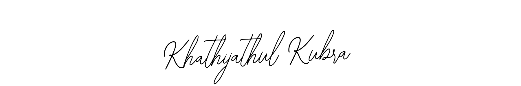 Design your own signature with our free online signature maker. With this signature software, you can create a handwritten (Bearetta-2O07w) signature for name Khathijathul Kubra. Khathijathul Kubra signature style 12 images and pictures png