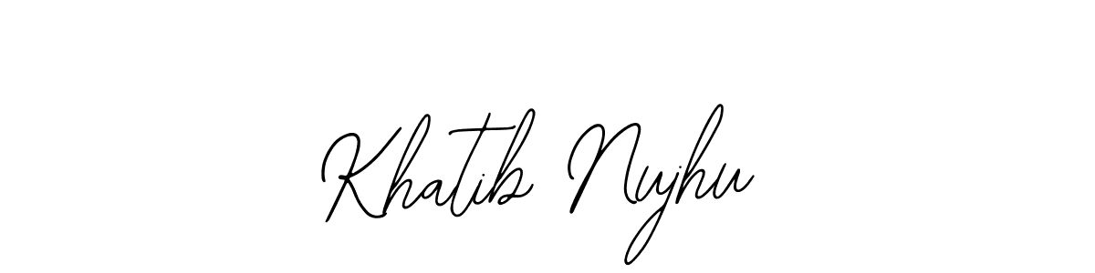 Also You can easily find your signature by using the search form. We will create Khatib Nujhu name handwritten signature images for you free of cost using Bearetta-2O07w sign style. Khatib Nujhu signature style 12 images and pictures png