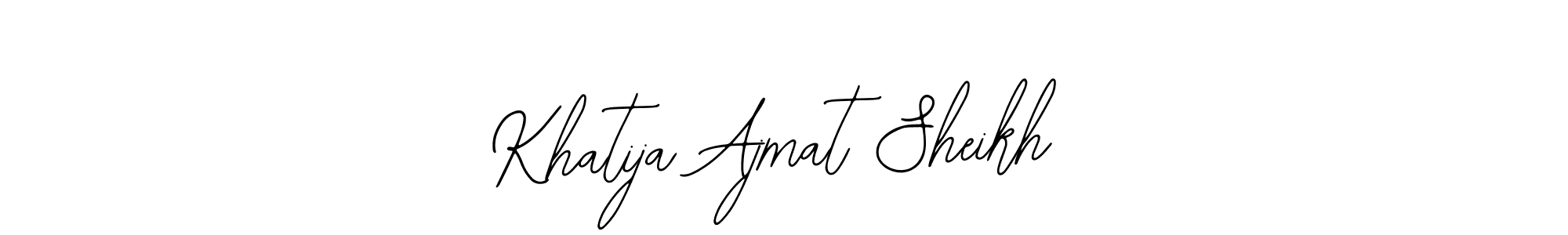 It looks lik you need a new signature style for name Khatija Ajmat Sheikh. Design unique handwritten (Bearetta-2O07w) signature with our free signature maker in just a few clicks. Khatija Ajmat Sheikh signature style 12 images and pictures png