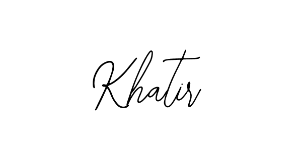 if you are searching for the best signature style for your name Khatir. so please give up your signature search. here we have designed multiple signature styles  using Bearetta-2O07w. Khatir signature style 12 images and pictures png
