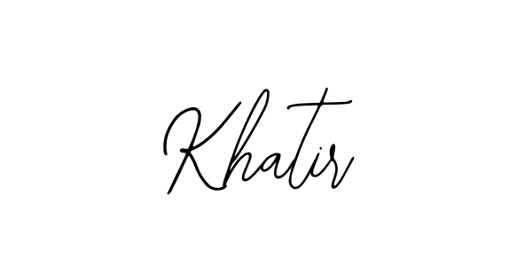 How to make Khatir signature? Bearetta-2O07w is a professional autograph style. Create handwritten signature for Khatir name. Khatir signature style 12 images and pictures png