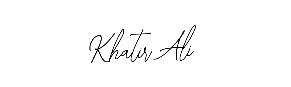 Use a signature maker to create a handwritten signature online. With this signature software, you can design (Bearetta-2O07w) your own signature for name Khatir Ali. Khatir Ali signature style 12 images and pictures png