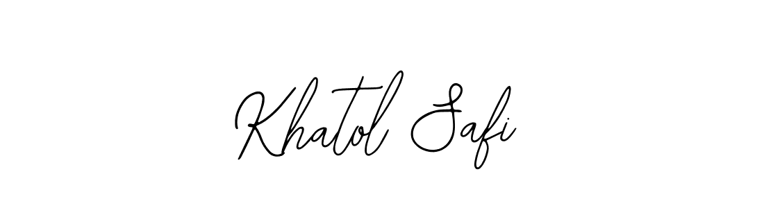 Use a signature maker to create a handwritten signature online. With this signature software, you can design (Bearetta-2O07w) your own signature for name Khatol Safi. Khatol Safi signature style 12 images and pictures png